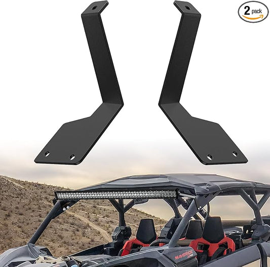 Nilight Light Bar Mounting Brackets for 42 Inch LED Straight Curved Lights UTV Roof Upper Windshield Compatible with Can-am Maverick X3 MAX DS RS MR Turbo R 2017 2018 2019 2020 2021 2022 2023 2024