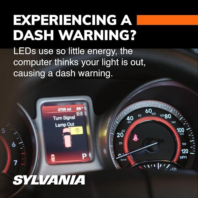 SYLVANIA Load Equalizer 27 Watt (at 12.8V) - Turn Signal Load Equalizer for LED Light Bulbs, Corrects Hyper Flash & Bulb Out Warning (Pack of 2)