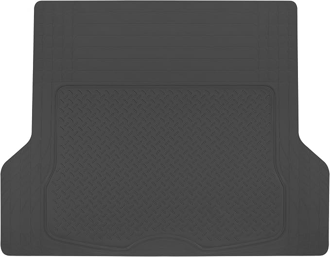 Heavy Duty Cargo Liner Floor Mat-All Weather Trunk Protection, Trimmable to Fit & Durable HD Rubber Protection for Car SUV Sedan Auto