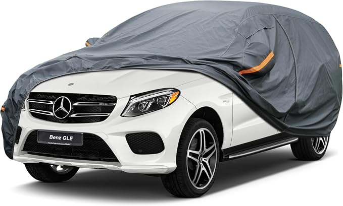 GUNHYI Premium Car Cover Custom Fit Mercedes-Benz GLE350 GLE400 GLE450 GLE43 GLE53 GLE63, 16 Layers Heavy Duty Car Cover Waterproof All Weather with Zipper Door for Sun Rain Snow Dust Uv Protection