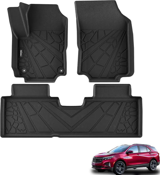 KARPAL Floor Mats for 2018-2024 Chevy Equinox (Not for EV) & GMC Terrain, All-Weather TPE Custom Fit Floor Liners Car Accessories