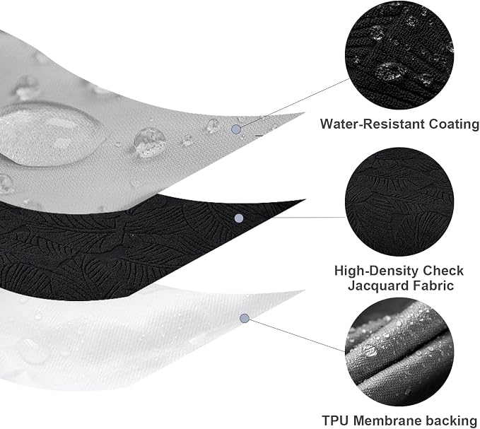Waterproof Seat Cover for Dining Room Chair Seat Covers Washable Kitchen Chair Seat Slipcovers Protector (Black, 4 PCS)