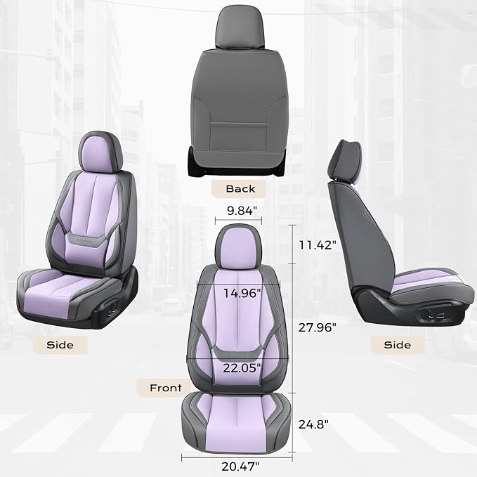 Coverado Car Seat Covers, Seat Covers for Cars, Waterproof Leather Auto Seat Protectors, Leather Car Seat Cushion, Car Interiors Accessories Universal Fit for Most Cars