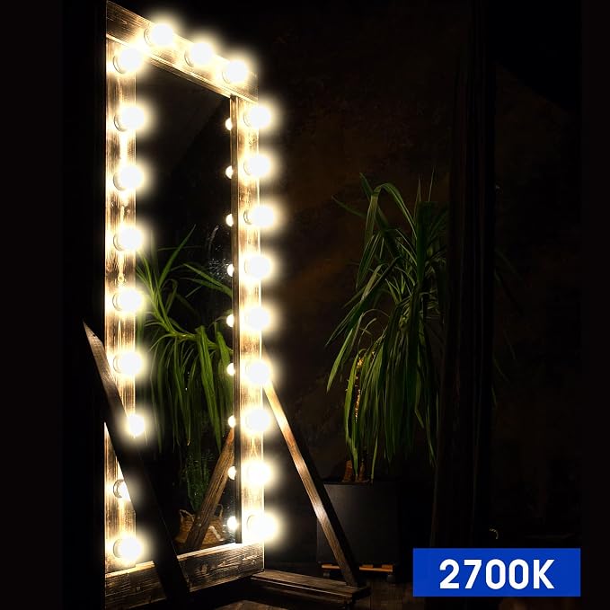 Vanity Globe Light Bulbs G25 LED for Indoor Bathroom Mirror Living Area, 2700K Soft White, Dimmable 600 Lumens, 6W, E26 Base, Round Frosted Classic Ambient Decorative Bulb , ETL Listed, 8-Pack