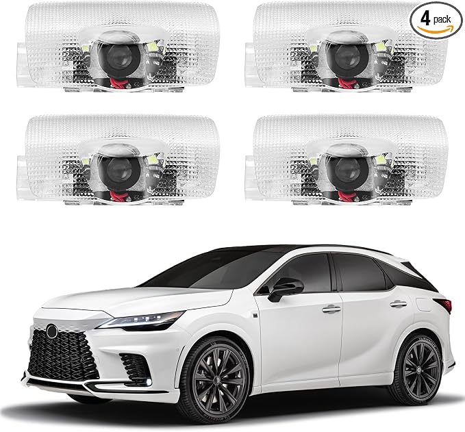 Car Door Lights Logo Projector -[4 Pack] 4K HD Puddle Lights for LS/ES/is/GS/GX/LX/RX/NX/RC/LC/UX/TX/RZ Series