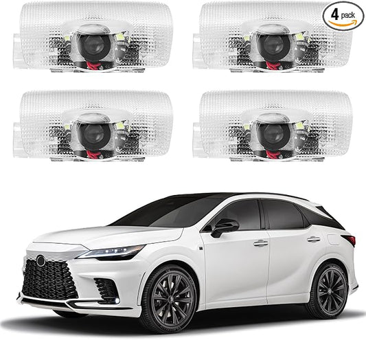 Car Door Lights Logo Projector -[4 Pack] 4K HD Puddle Lights for LS/ES/is/GS/GX/LX/RX/NX/RC/LC/UX/TX/RZ Series
