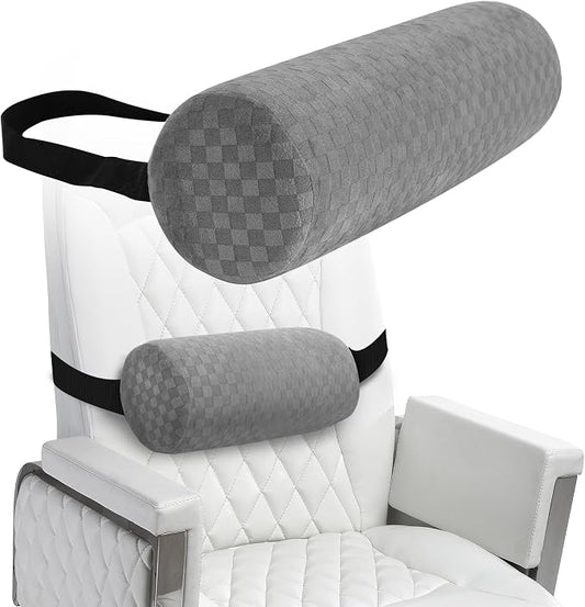 Lumbar Roll Pillow for Lower Back, Lumbar Support Foam Roll Cushion with Pillowcase and Upgraded Strap for Office, Chair, Car, Seat Pain Relief & Improving Posture (Light Grey, Short-11*4.3'') | Removable Pillowcase, Upgraded Adjustable Strap, Suitable...