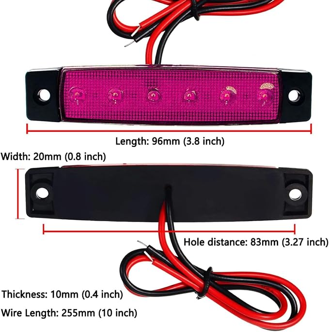 10 Pack LED Rock Strip Lights Waterproof Exterior Interior Lights Car Underglow Wheel Fender Well Lighting Kits for Golf Cart Jeep Wangler Offroad Truck Ford RV UTV ATV RZR Snowmobile (Purple)