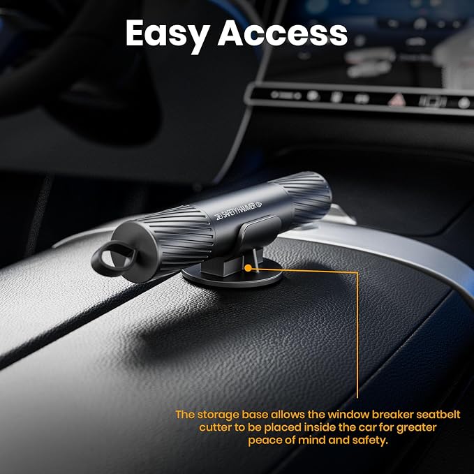 Window Breaker and Seatbelt Cutter Under Water - Car Escape & Emergency Preparedness Tool, Essential 2-in-1 Car Safety Glass Breaker, Car Accessories for Men and Women(3 Pack)