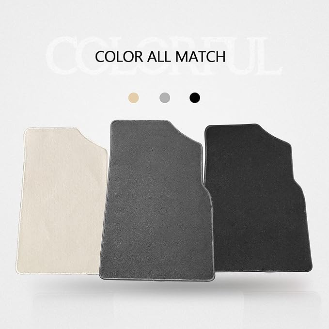 Fit 2018-2024 Toyota Camry Floor Mats IKON Style Nylon Gray | IKON MOTORSPORTS, Carpet Front & Rear 4PC Set, 2019 2020