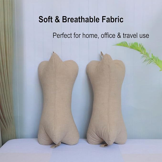 Neck & Cervical Pillows Dog Bone Shaped Travel Neck Pillows With Washable Removable Cover Have Loops On Either End For Car Bus Truck Driving Comfort Head Rest Support Neck Chiropractic Pillow ( Color