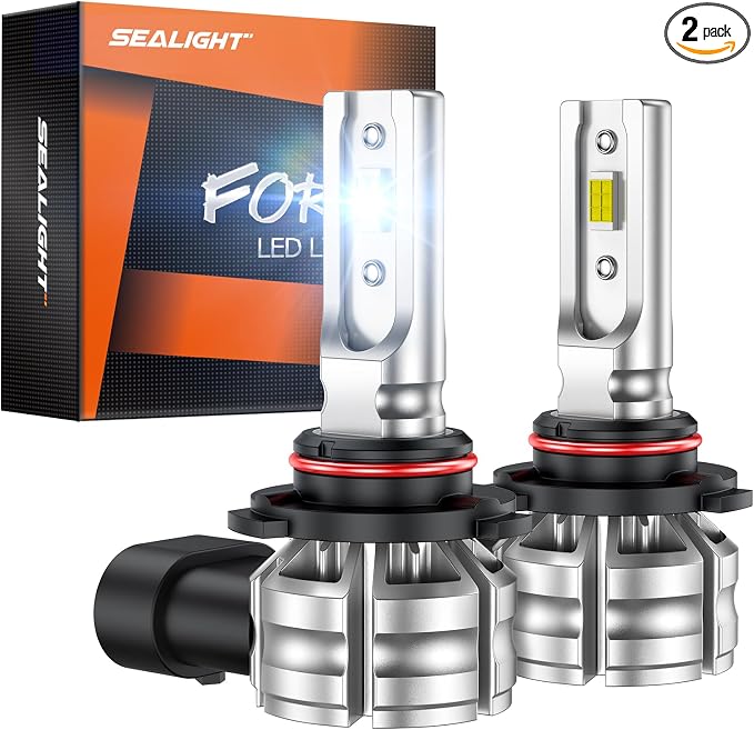 SEALIGHT H10 9140 9145 Led Fog Light Bulbs, 𝟏𝟎𝟎𝟎𝟎𝐋𝐌 6500K Cool White H10 Led Fog Lights, True 1:1 Size 9040/9045/9140/9145 Fog Light Blub, 3 Mins Plug-N-Play, Pack of 2