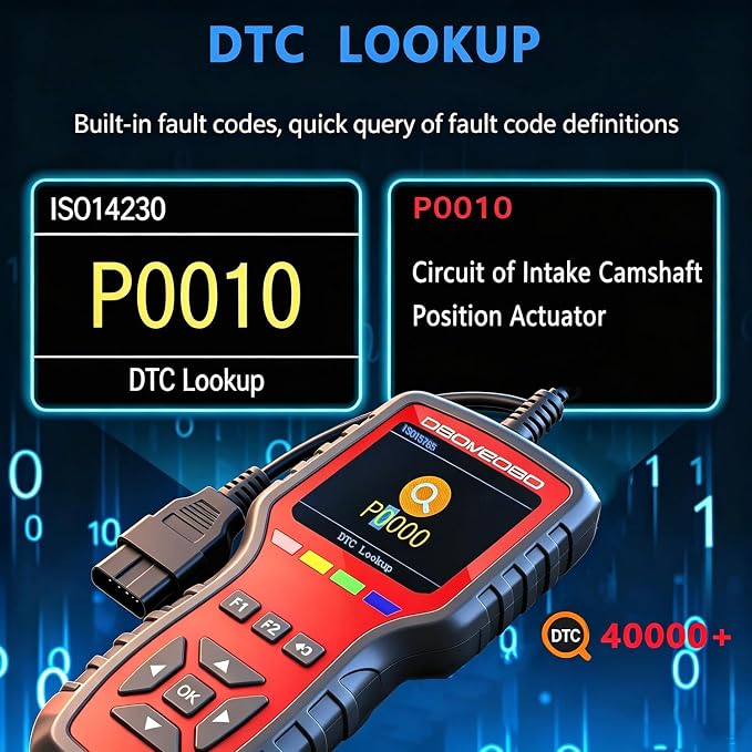 OBD2 Scanner and Battery Tester 2-in-1,Read and Clear Error Codes | Live Data, Freeze Frame,Car Code Reader and Engine Fault Diagnostic Tool for 1996+ OBDII Protocol Cars，red