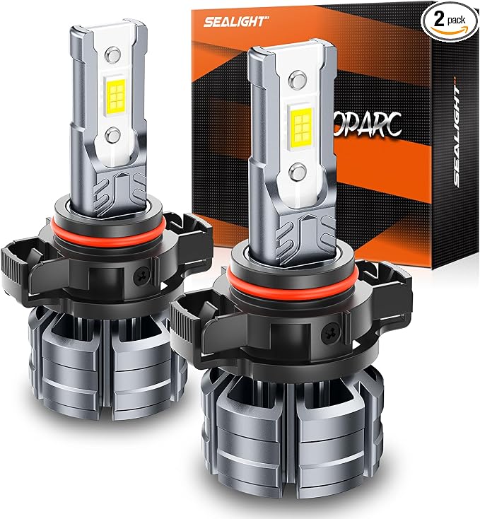 SEALIGHT 5202 LED Fog Light Bulbs, 24 CSP Chips 12000 Lumen 5202 LED Fog Lights, 800% Super Brighter 5201 PS24W Fog Lights for Car, 6500K Cool White, Plug-N-Play, Pack of 2