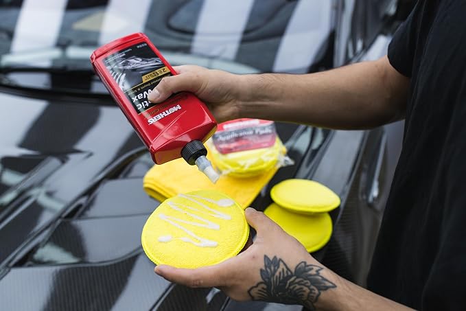 Mothers California Gold Synthetic Wax, 16 oz. (05716) | Long-Lasting Protection, Micro-Encapsulated Polymers, Polishes, Enhances Depth, Gloss & Shine, Easy-to-apply 2 in 1 Formula