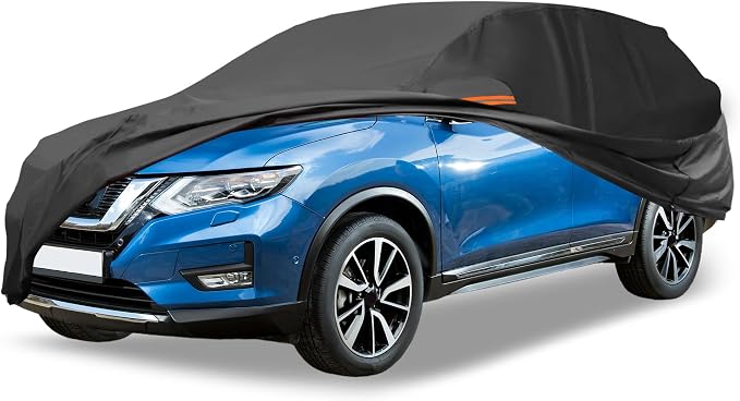 ACROPIX Car Cover Waterproof All Weather Full Exterior Cover Rain Hail Sun Protector Car Cover Black Fit for Nissan X-Trail 2010-2024 with Door Zipper - Pack of 1