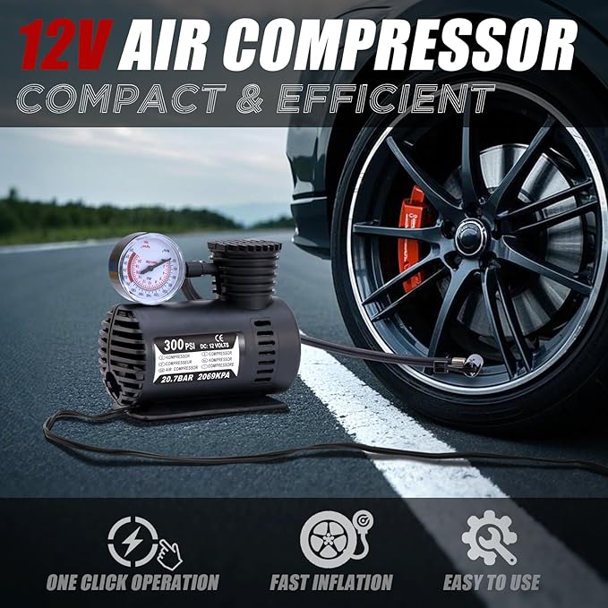 Car Emergency Roadside Assistance Kit with Jumper Cables Tire Inflator Automotive Kit for Car Vehicle