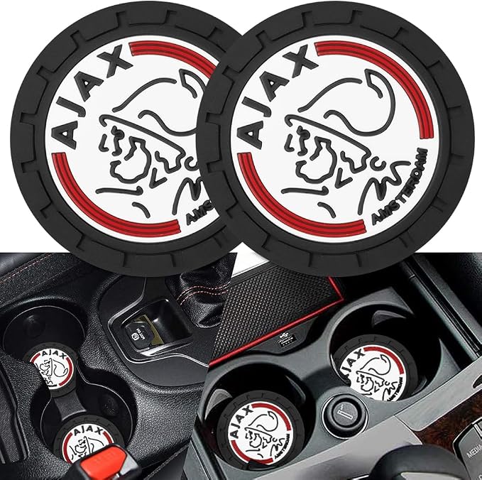 Cup Holder Insert Coaster for AFC AJAX UEFA UCL Fans,Anti Slip Car Cup Coaster Interior Accessories