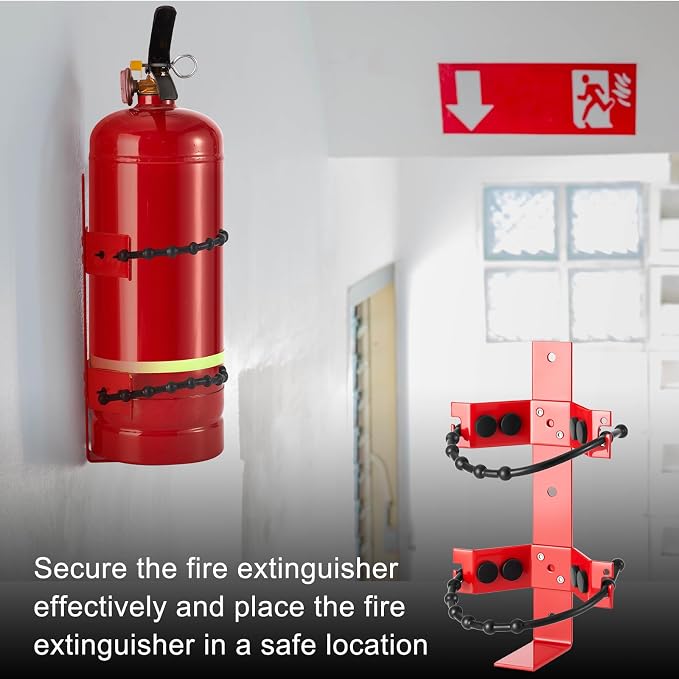 RattanView 4 Pcs Fire Extinguisher Mount Bracket Adjustable, Supports up to 10 lb, Heavy-Duty and Easy Installation, Ideal for Home, Truck, RV, Boat, Commercial Use, Secure and Durable Holder