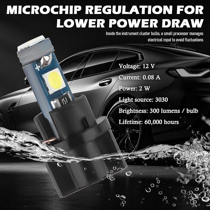 20PCS Car LED Dash Lights,12V Instrument Cluster Bulbs for a Interior Lighting Upgrade,Easy Install Dash Lights for Cars Interior Kit with Twist Lock Socket for Most Car & Truck Dashboards