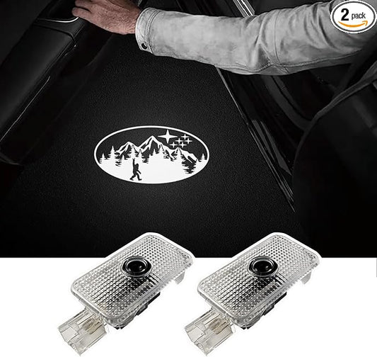 Car Door Logo Lights Puddle Lights Compatible with Forester Outback Ascent Legacy LED Projector Door Shadow Light Accessories (P1)