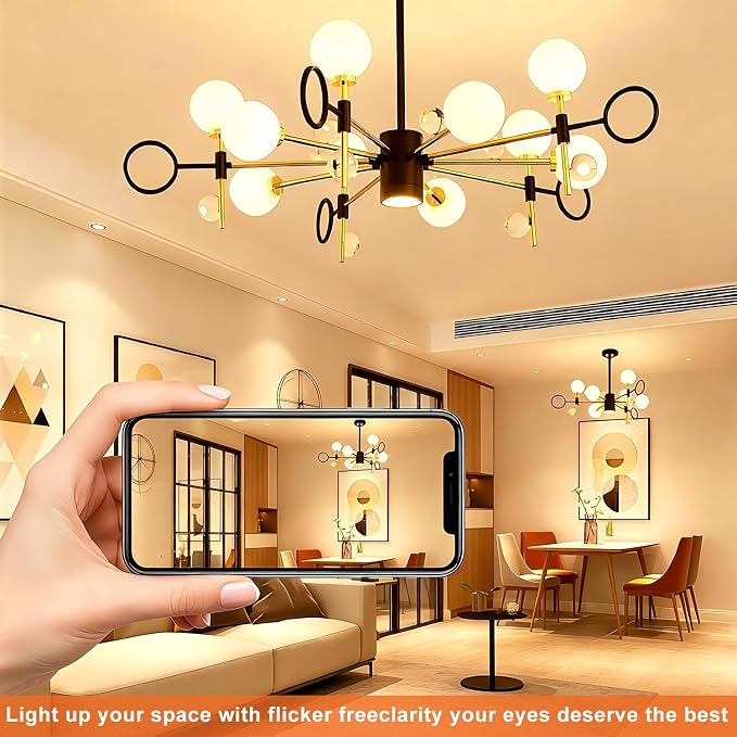 Vinaco Glass G25 led Globe Light Bulbs Dimmable 6W 120V 2700K for Bathroom | 4PCS, Milky Frosted Glass, 60W Eq. 450LM, 360°Beam,Warm White, NO Flicker, High CRI90+, E26 Base, for Makeup Mirror & Pendant