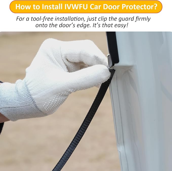 16.5FT(5M) Car Door Edge Guards U-Shaped Trim Edge Protector with Built-in Metal Clips, Scratch and Ding Protection for Cars and Trucks, Black