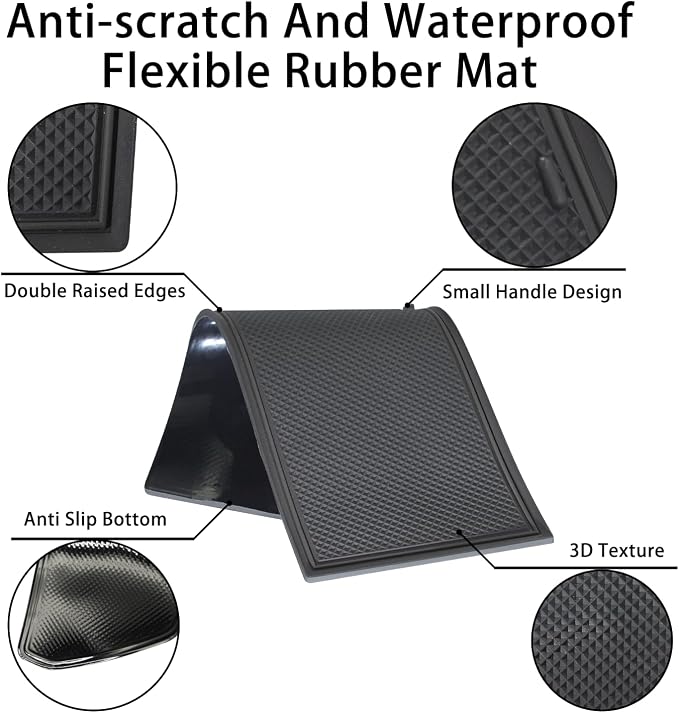 Center Console Liner Fit for Ford Maverick Accessories 2022-2024 2025 Cup Holder Insert Door Slot Coaster Interior Pocket Anti Dust Mat, Not for 2025 Model with Wireless Charger, 21pcs (Black)