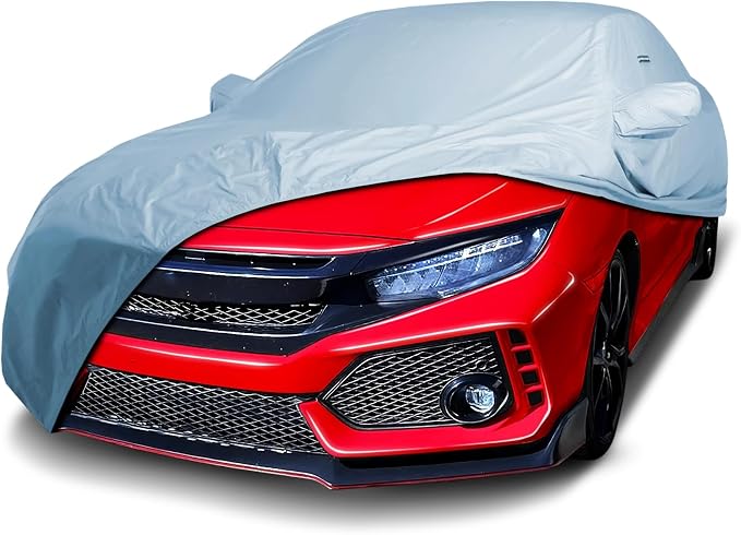 iCarCover Fits [2017-2026 Honda Civic Type R] Premium Custom Car Cover Waterproof All Weather Resistant Outdoor Indoor Sun Snow Storm UV Protection Form-Fit Padded Cover with Straps