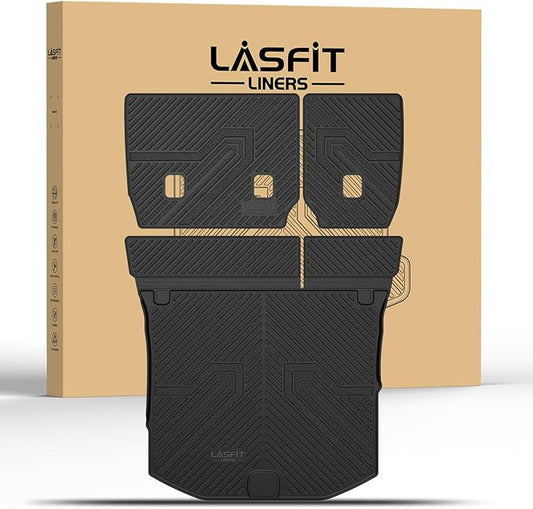 LASFIT Cargo Mat for Jeep Grand Cherokee 2011-2021 Accessories Rear Backrest Mat Trunk Seatback All Weather TPE Custom Fit Cargo Liners Black