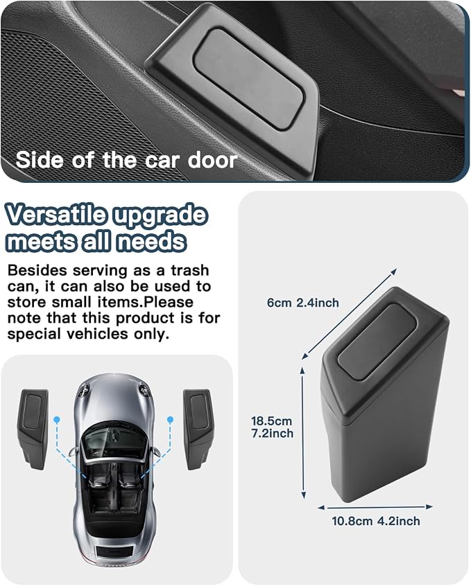 Ruiya Trash Can for Corolla Cross Portable Mini Car Trash Bin with Lid for Storage and Organize Corolla Cross Accessories Garbage Can Compatible with 2022 2023 2024 2025 2026 Toyota Corolla Cross