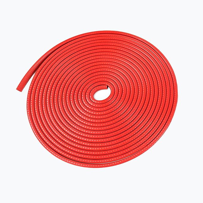 16.4 Ft Rubber Car Door Edge Guards, U Shape Edge Trim, Red | Flexible profile, cut to fit, parking ding shield, push on setup, fits most sedans SUVs trucks, automotive accessories