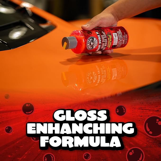Chemical Guys CWS_101_16 Maxi-Suds II Foaming Car Wash Soap (Works with Foam Cannons, Foam Guns or Bucket Washes) Safe for Cars, Trucks, Motorcycles, RVs & More, 16 fl oz, Cherry Scent (Pack of 2)