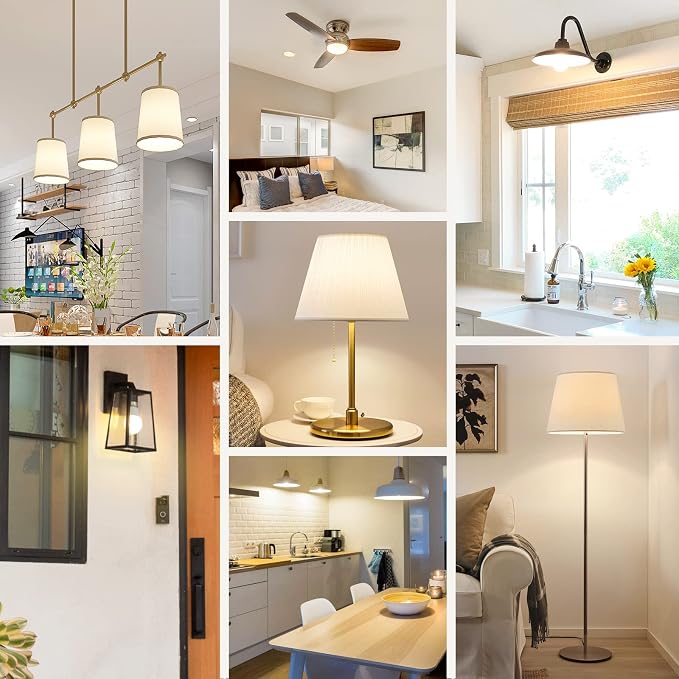 Maylaywood A19 LED Light Bulbs, 60 Watt Equivalent, Soft White 3000K, 850LM, E26 Base, Non-Dimmable, 9W Bright White LED Bulb, 4-Pack