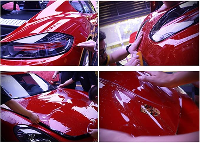 DIYAH Pro-Shield Heavy Duty PPF 108" X 60" / 9 FT X 5 FT - 8.5 mil Thickened Clear Paint Protection Film - Maximum Impact & Rock Chip Defense - Self-Healing Wrap with Tools