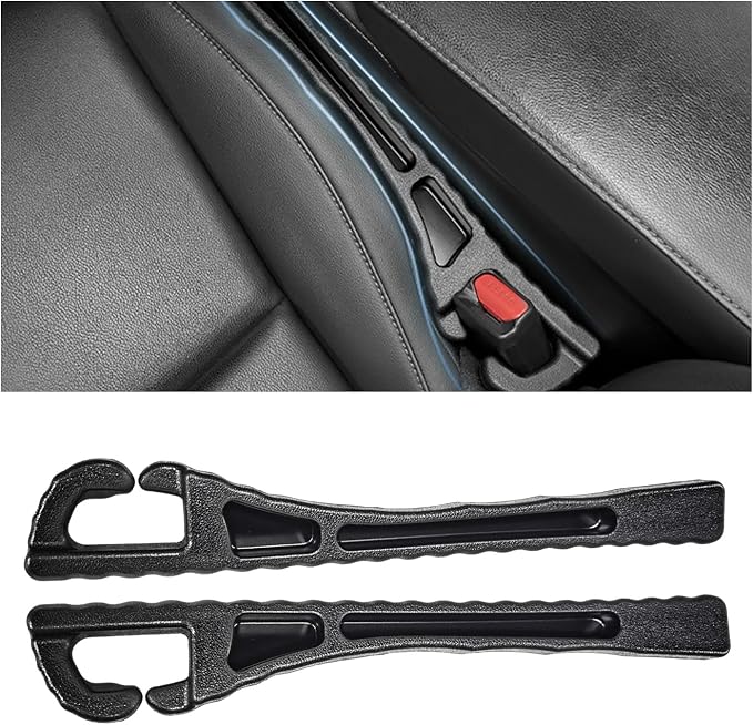 KVAEY 2PCS Car Seat Gap Filler Organizer, PU Leather Crevice Blocker Gap Plug Between Seat and Console, Universal Car SUV Truck Gap Organizer Stop Phone Wallet Keys from Dropping