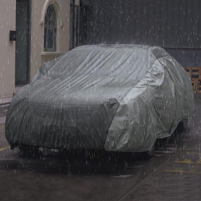 XCAR Waterproof Sedan Car Cover, All Weather, Fits Sedans Up to 200" | Windproof Buckles, Breathable Fabric, UV, Rain, Snow & Dust Protection, Soft Non-Scratch Lining, Indoor & Outdoor Use