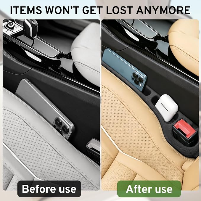 Car Seat Gap Filler Organizer for Honda CRV HRV Pilot Odyssey, 2 Pack | 2027 2026 2025 2024-2000, Plug With Storage Slot Strip, No-Drop Seat Side Gap, Phone Holder