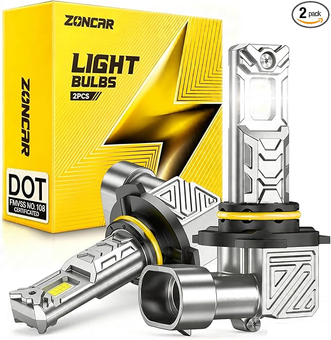 9005/HB3 LED Bulbs, 60000LM 12x Brighter, 6500K White 9145 H10 Fog Light Bulbs, 1:1 Size Plug & Play IP68 Waterproof, Dual liquid-cooling copper pipes 7y+ Lifespan, Anti Flickering, Pack of 2