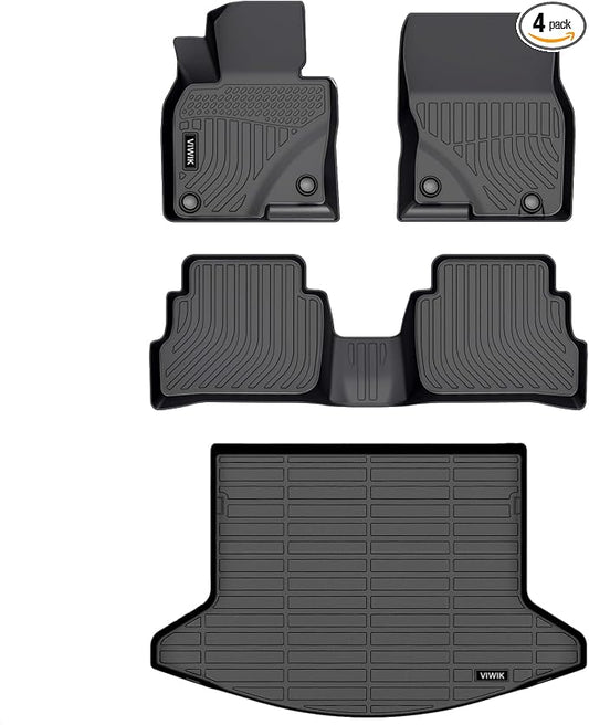 VIWIK Floor Mats Fit for Mazda CX-5 2021-2017 Heavy Duty Protection, TPE Anti-Slip Car Mats All Weather Custom Floor Liners for CX5 2017 2018 2019 2020 2021