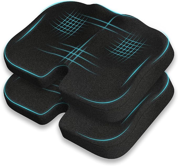 Stadium Seat Cushion - Extra Thick 50D High Density Bleacher Cushion | Premium Cushions with Carry Handle. Non-Slip Design for Stadium Cushions for Bleachers and Outdoor Sports Games 2-Pack.