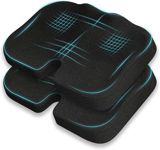 Stadium Seat Cushion - Extra Thick 50D High Density Bleacher Cushion | Premium Cushions with Carry Handle. Non-Slip Design for Stadium Cushions for Bleachers and Outdoor Sports Games 2-Pack.