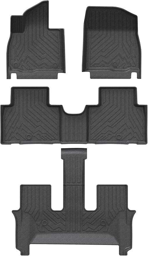 KUST Custom Fit Floor Mats for 2026 Hyundai Palisade Accessories 7/8 Seats (Gas Only), All Weather Floor Liners Front Rear 3 Rows Car Mats TPE Rubber Raised Edge