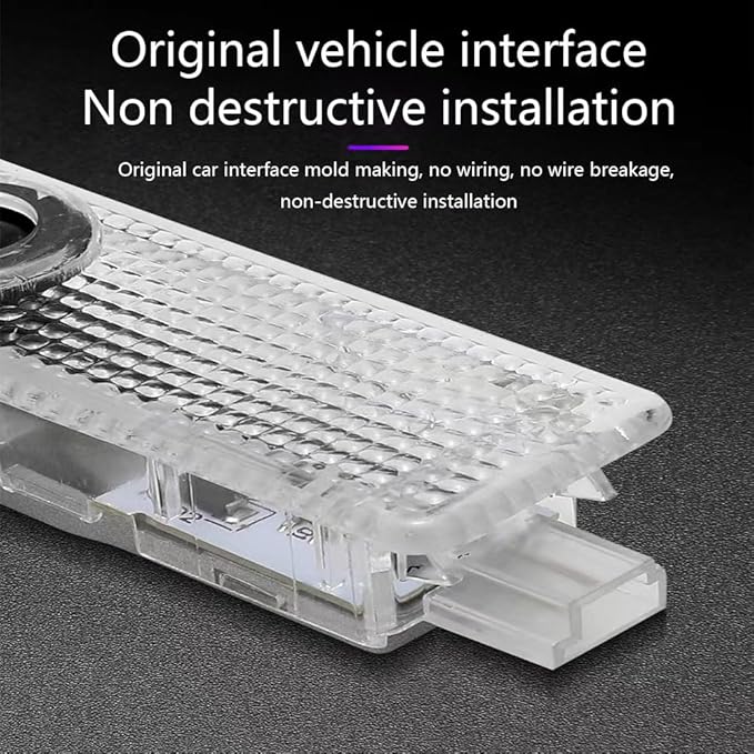 4 Pcs Car Welcome Lights, LED Door Projector Lights, Car Door Light Replacements, Puddle Lights for 1/2/3/4/5/6/7 Replaceable with X1/X2/X3/X4/X5/X6/X7/M/Z/GT