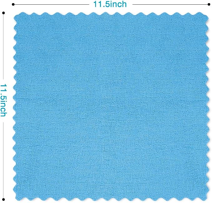Orighty Microfiber Cleaning Cloth Bulk, 100 Pack, 11.5x11.5 inch, Blue | Microfiber Towels for Cars, Multi-Purpose Shop Towels, Soft Highly Absorbent Cleaning Rags for Car, Home, Kitchen
