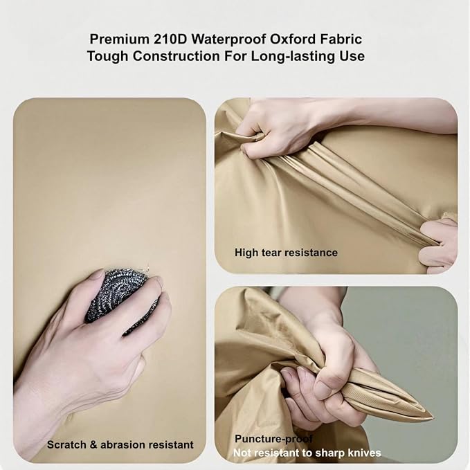 Oxford Car Cover Waterproof All Weather Protector Universal SUVs | 210D Thick Oxford Full Cover with Soft Cotton Liner for UV Hail Snow Ice Dust Protection , 9 Windproof Straps Easy Install
