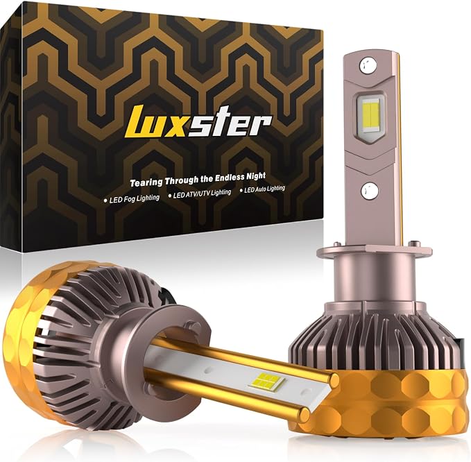 LUXSTER H1 Ultra 80000lm High Performance LED Bulbs 6000K (2 Pack) | Exclusive Triple Copper Core Cooling, Stable 80000LM Output, 170° Ultra-Wide Beam, Foglight Use, 6000K, IP68