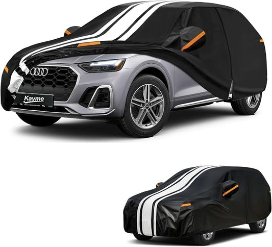 Kayme Heavy Duty Car Cover Custom Fit for Audi Q5/SQ5 (2008-2026) Waterproof All Weather for Automobiles, Gift with Tape/Towel, Outdoor Full Exterior Cover Rain Snow Sun UV Protection.