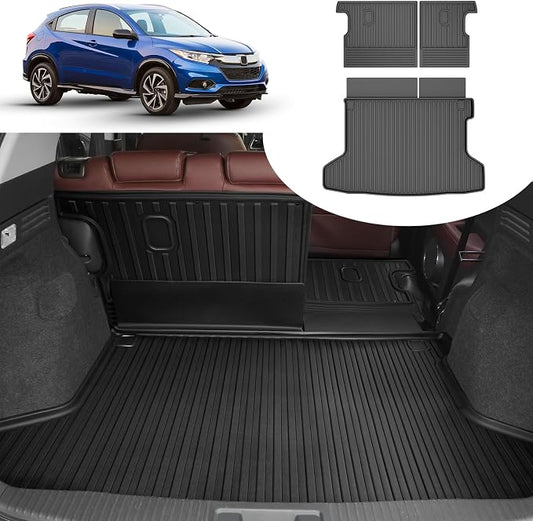Cargo Liner & Backrest Mat Fit for Honda HRV 2016-2022 | TTX LIGHTING Cargo Mat with Back Seat Protectors All-Weather TPE HR-V Accessories Backrest Mats