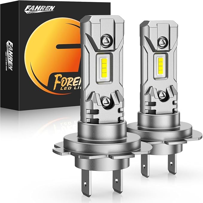 FORENNER 2026 Upgraded H7/H7LL Bulb, 6500K White Fanless Fog Bulbs, 1:1 True Mini Size No Adapter Required, Plug and Play, CANbus Ready Powersports Accessory Light Kit, Pack of 2